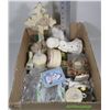 Image 1 : BOX W/CHRISTMAS ITEMS INCL. GLASS