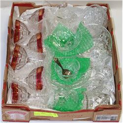 BOX W/6-PC DECORATIVE PARFAIT DISHWARE W/ CRYSTAL