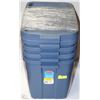 Image 1 : BUNDLE OF 4 DARK BLUE RUBBERMAID