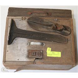 ANTIQUE SHOE MAKER BOX WITH ACCESSORIES