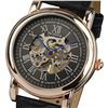 Image 2 : PACIFISTOR MENS MECHANICAL WRIST WATCH LEATHER BLK