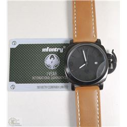 NEW INFANTRY MENS WRIST WATCH W/DATE ON CHOICE