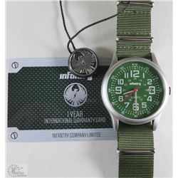 NEW INFANTRY SPORTS ARMYSTYLE GREEN WATCH ON