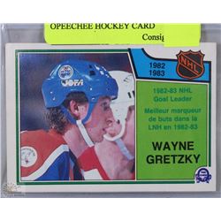 WAYNE GRETZKY 1982-1983 OPEECHEE HOCKEY CARD