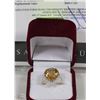Image 1 : STAMPED .925 SILVER NATURAL CITRINE RING WITH COA