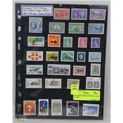 TWO SIDED SHEET OF MINT CANADA STAMPS