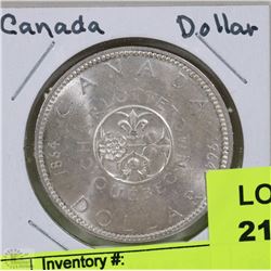 CANADA MINT 1964 QUEBEC SILVER DOLLAR