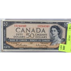 1954 CANADIAN $50 DOLLAR BILL