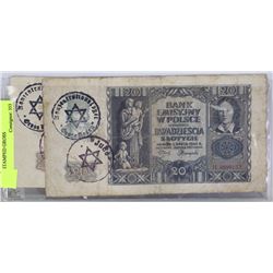 2 GERMAN NAZI CONCENTRATION NOTES STAMPED GROSS