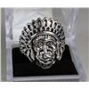 Image 1 : STYLE INDIAN CHIEF SHAPED CARVING RING SIZE 10