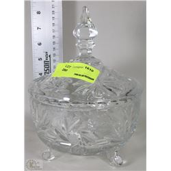 PINWHEEL CRYSTAL LIDDED DISH