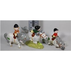 LOT OF 3 GOEBEL COLLECTIBLES HORSE FIGURINES