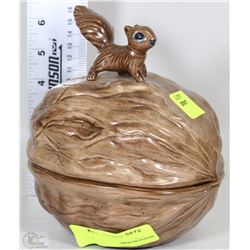 SQUIRREL CERAMIC STORAGE ORNAMENT
