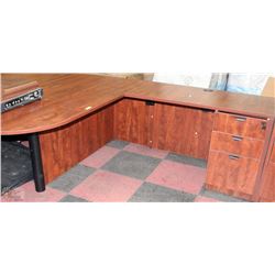 HALF MOON EXECUTIVE DESK WITH DRAWERS