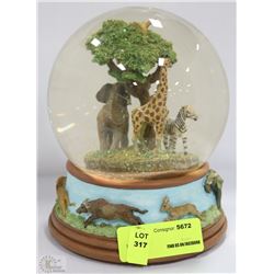 ESTATE NATIONAL GEOGRAPHIC MUSICAL SNOW GLOBE