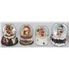 Image 1 : 4 PCS CHRISTMAS MUSICAL SNOW GLOBE ASSORTMENT