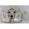 Image 1 : SMALL AND LARGE NINA LYMAN POODLE PLATES