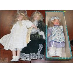 THREE VINTAGE COLLECTOR DOLLS