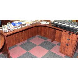 2PC WOODEN CORNER UNIT EXEXCUTIVE DESK