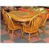 Image 1 : OAK DINING SET INCL TABLE WITH TWO LEAFLETS,