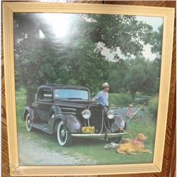 OLD PICTURE FRAMED 19X20