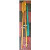 Image 1 : PAIR WOOD OARS AND FISHING ROD