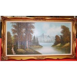 LARGE OIL ON CANVAS FRAMED ON CHOICE