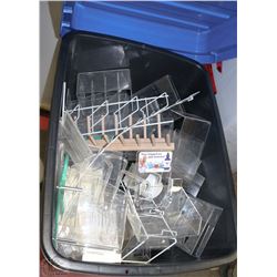 TOTE OF RETAIL SIGNAGE AND FIXTURES