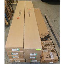 PALLET OF 10 NEW ASSORTED 2 LAMP 8' INDUSTRIAL