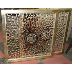 SET OF TWO SHOWHOME SQUARE ART PIECES