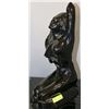 Image 1 : LARGE BLACK CERAMIC LADY ORNAMENT(SMALL CHIP ON