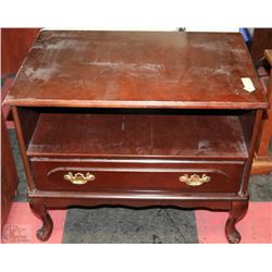 WOOD TONE NIGHT STAND WITH DRAWER