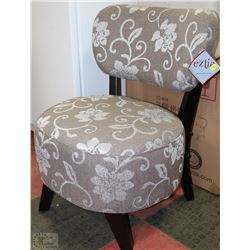 EZTIA GREY DESIGNER ACCENT CHAIR