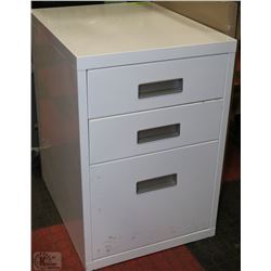 WHITE 3 DRAWER FILING CABINETS