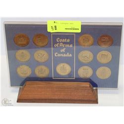 COAT OF ARMS OF CANADA ENCASED COIN COLLECTION