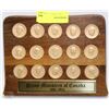 Image 1 : PRIME MINISTERS OF CANADA 1867-1970 COINS IN WOOD