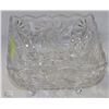 Image 1 : SQUARE FOOTED PINWHEEL CRYSTAL BOWL