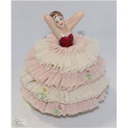 IRISH DRESDEN  BALLERINA ORNAMENT