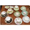Image 1 : ESTATE 9 PC ENGLISH CUP AND SAUCER ASSORTMENT