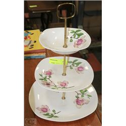 VINTAGE STAFFORDSHRE ENGLISH 3 TIER SERVING