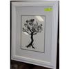 Image 1 : BLACK TREE WATER COLOR PICTURE FRAMED 20X25