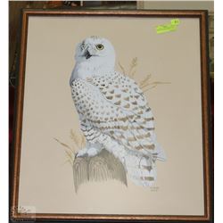 OWL PICTURE BY R.FEHR 24" X 27"