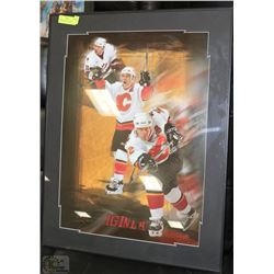 JAROME IGINLA LITHOGRAPH PICTURE BY JERRY THOMAS