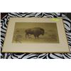 Image 1 : ESTATE GOLD FOIL BUFFALO PICTURE 18"X24"