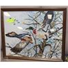 Image 1 : VINTAGE STITCHERY FRAMED GEESE PICTURE
