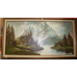 54" ORIGINAL OIL ON CANVAS PAINTING OF THE ROCKIE