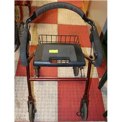 FOLDABLE WALKER WITH BASKET