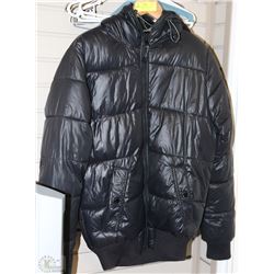 LADIES BLACK WINTER JACKET W/HOOD - FITS