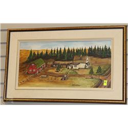 SIGNED OIL PAINTING D. PARENTEAU 15"X25"