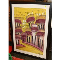 HAVANNA, CUBA OIL ON CANVAS FRAMED PAINTING